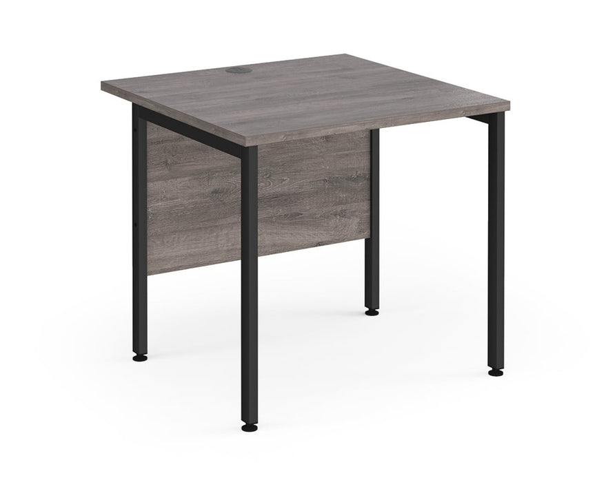 Maestro 25 - Straight Square Desk 800mm x 800mm - Silver H-frame Leg.