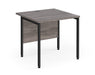 Maestro 25 - Straight Square Desk 800mm x 800mm - Silver H-frame Leg.