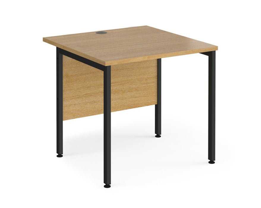 Maestro 25 - Straight Square Desk 800mm x 800mm - Silver H-frame Leg.