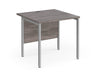 Maestro 25 - Straight Square Desk 800mm x 800mm - Silver H-frame Leg.