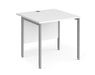 Maestro 25 - Straight Square Desk 800mm x 800mm - Silver H-frame Leg.