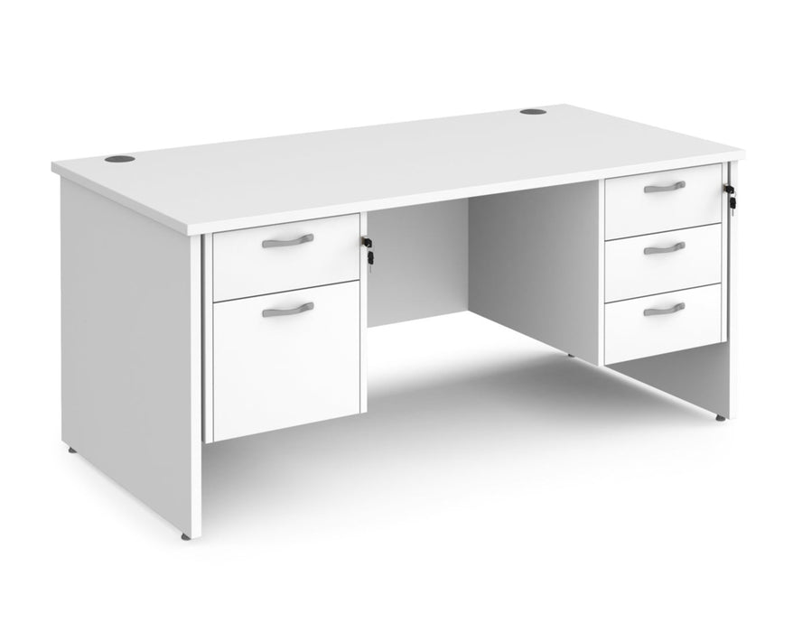 Maestro 25 - Panel End Leg 800mm Desk with Two & Three Drawer Pedestals.