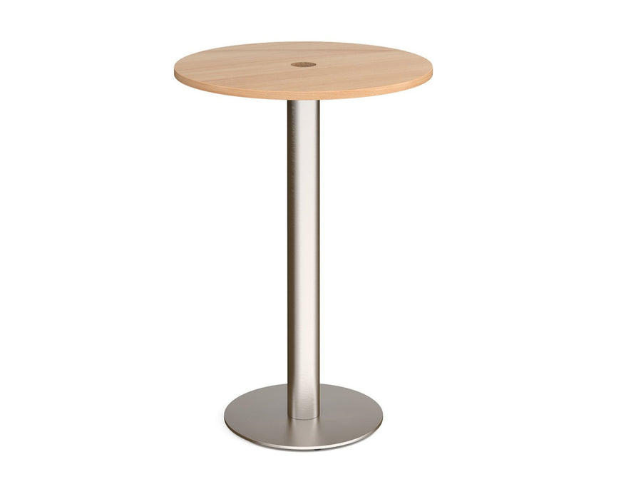 Monza - Circular Poseur Table 800mm with Central Circular Cutout 80mm.