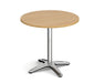 Roma - Circular Dining Table with 4 Leg Chrome Base.