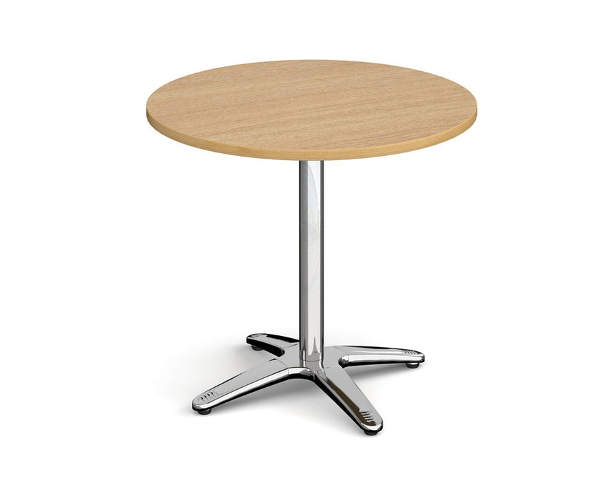 Roma - Circular Dining Table with 4 Leg Chrome Base.