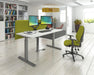 Elev8²Mono - Sit-stand Desk - Silver Frame.