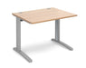 TR10 - Straight Desk with Cabel Managed Cantilever Leg - 800mm - Silver Frame.