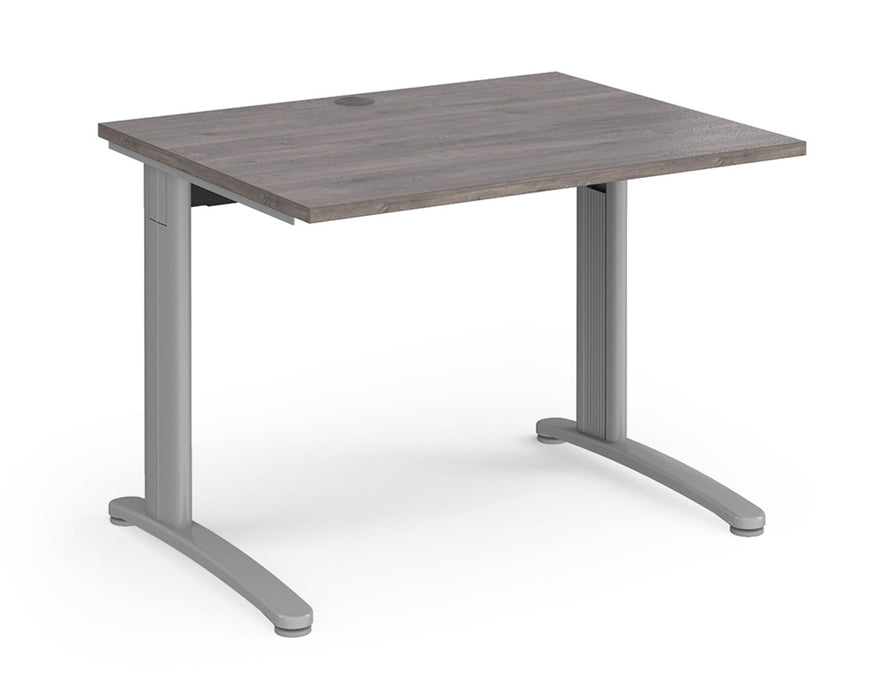 TR10 - Straight Desk with Cabel Managed Cantilever Leg - 800mm - Silver Frame.