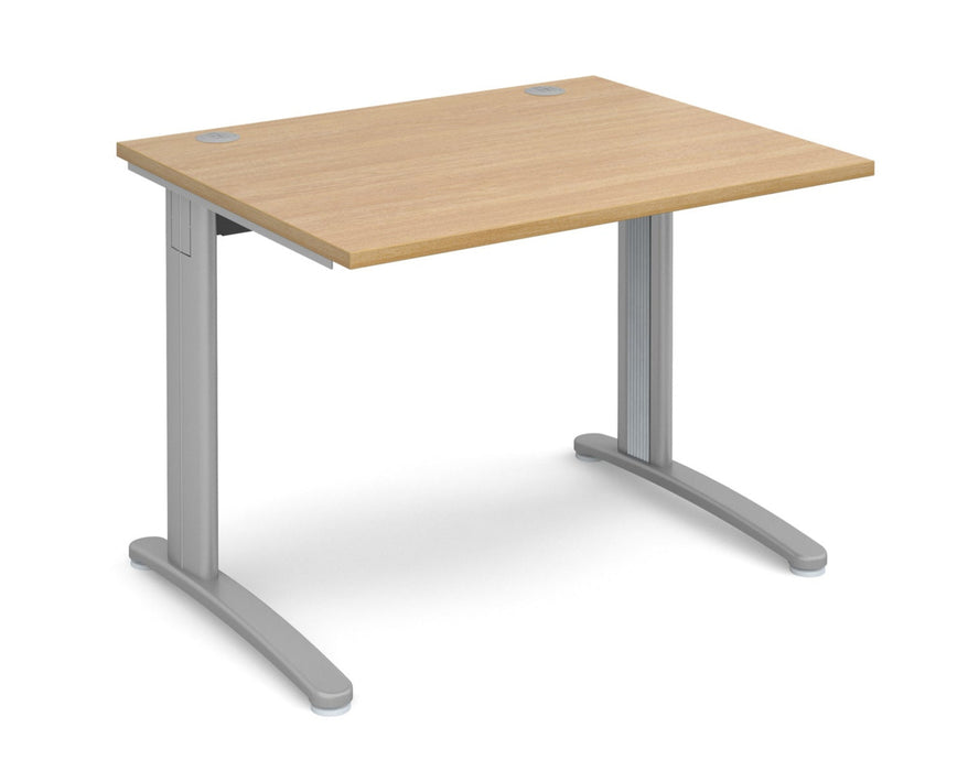 TR10 - Straight Desk with Cabel Managed Cantilever Leg - 800mm - Silver Frame.