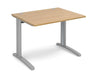 TR10 - Straight Desk with Cabel Managed Cantilever Leg - 800mm - Silver Frame.