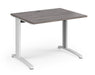 TR10 - Straight Desk with Cabel Managed Cantilever Leg - 800mm - White Frame.