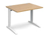 TR10 - Straight Desk with Cabel Managed Cantilever Leg - 800mm - White Frame.