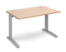 TR10 - Straight Desk with Cabel Managed Cantilever Leg - 800mm - Silver Frame.