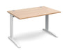 TR10 - Straight Desk with Cabel Managed Cantilever Leg - 800mm - White Frame.