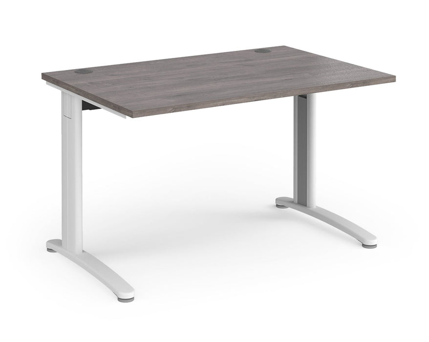 TR10 - Straight Desk with Cabel Managed Cantilever Leg - 800mm - White Frame.