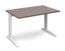 TR10 - Straight Desk with Cabel Managed Cantilever Leg - 800mm - White Frame.