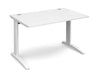 TR10 - Straight Desk with Cabel Managed Cantilever Leg - 800mm - White Frame.