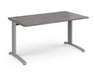 TR10 - Straight Desk with Cabel Managed Cantilever Leg - 800mm - Silver Frame.