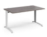 TR10 - Straight Desk with Cabel Managed Cantilever Leg - 800mm - White Frame.