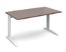 TR10 - Straight Desk with Cabel Managed Cantilever Leg - 800mm - White Frame.