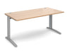 TR10 - Straight Desk with Cabel Managed Cantilever Leg - 800mm - Silver Frame.