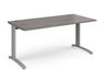 TR10 - Straight Desk with Cabel Managed Cantilever Leg - 800mm - Silver Frame.