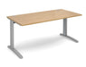 TR10 - Straight Desk with Cabel Managed Cantilever Leg - 800mm - Silver Frame.