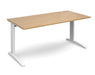 TR10 - Straight Desk with Cabel Managed Cantilever Leg - 800mm - White Frame.