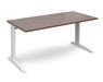 TR10 - Straight Desk with Cabel Managed Cantilever Leg - 800mm - White Frame.