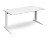 TR10 - Straight Desk with Cabel Managed Cantilever Leg - 800mm - White Frame.