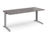 TR10 - Straight Desk with Cabel Managed Cantilever Leg - 800mm - Silver Frame.