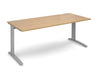 TR10 - Straight Desk with Cabel Managed Cantilever Leg - 800mm - Silver Frame.