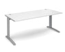 TR10 - Straight Desk with Cabel Managed Cantilever Leg - 800mm - Silver Frame.