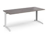 TR10 - Straight Desk with Cabel Managed Cantilever Leg - 800mm - White Frame.