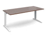 TR10 - Straight Desk with Cabel Managed Cantilever Leg - 800mm - White Frame.