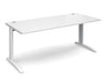 TR10 - Straight Desk with Cabel Managed Cantilever Leg - 800mm - White Frame.