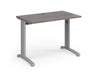 TR10 - Straight Desk with Cabel Managed Cantilever Leg - 600mm - Silver Frame.