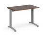 TR10 - Straight Desk with Cabel Managed Cantilever Leg - 600mm - Silver Frame.