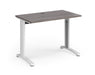 TR10 - Straight Desk with Cabel Managed Cantilever Leg - 600mm - White Frame.