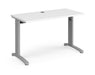 TR10 - Straight Desk with Cabel Managed Cantilever Leg - 600mm - Silver Frame.