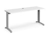 TR10 - Straight Desk with Cabel Managed Cantilever Leg - 600mm - Silver Frame.