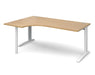 TR10 - Left Hand Ergonomic Desk - White Frame.