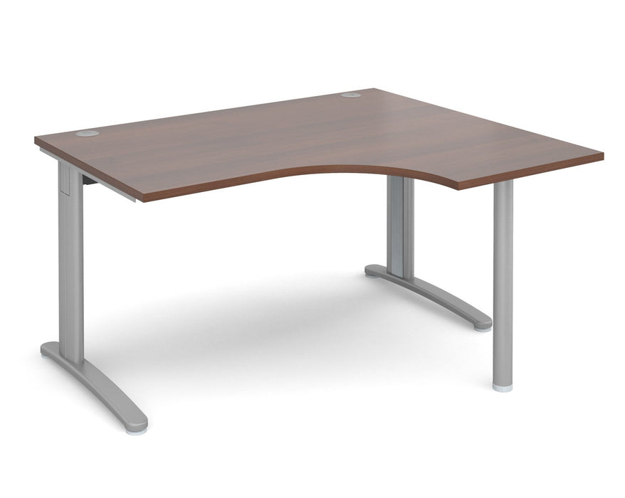 TR10 - Right Hand Ergonomic Desk - Silver Frame.