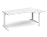 TR10 - Right Hand Ergonomic Desk - White Frame.