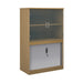 Systems Combination Bookcase With Horizontal Tambour & Glass Doors - 1600mm (One Shelf).