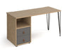 Tikal - Hairpin Leg Desk with Pedestal and Drawers.