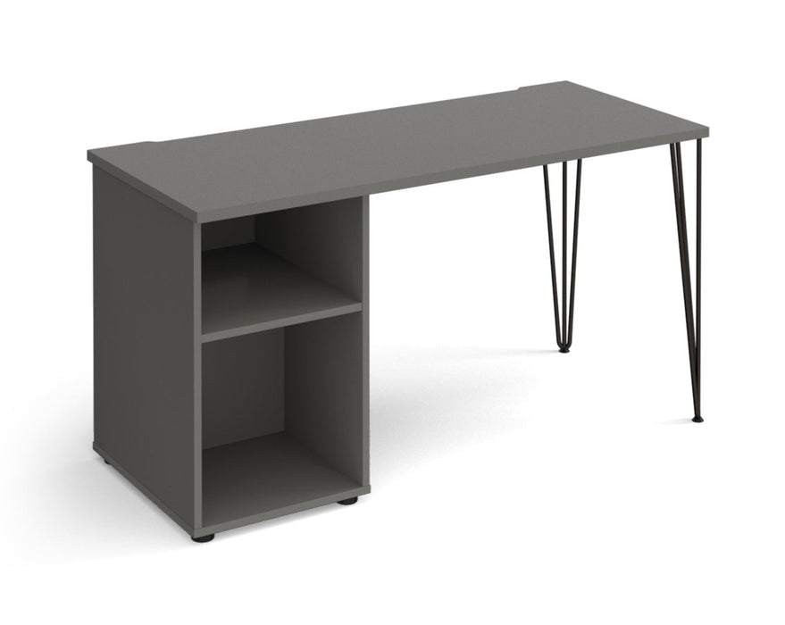 Tikal - Hairpin Led Desk with Pedestal.