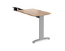 TR10 - Single Return Desk - Silver Frame.