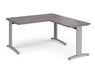 TR10 - Single Desk with Return - Silver Frame.