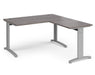 TR10 - Single Desk with Return - Silver Frame.